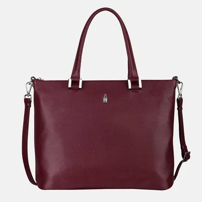 Immagine prodotto di TORA - Borsa shopper in pelle rosso borgogna