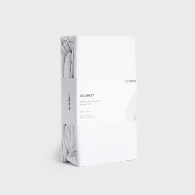 Zdjęcie produktu dla HOMLA Prześcieradło PELLY jersey białe PREMIUM 140x200 cm