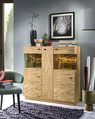 Obrázok produktu pre Úložná skriňa Skriňa Sklenená vitrína Komoda