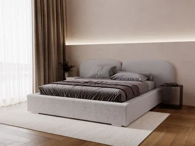 Produktbild von GrainGold Polsterbett Palermo 180x200 cm - Bett 180x200, Polsterbett mit Bettkasten und Lattenrost - Hellgrau (Sicuro 65 )