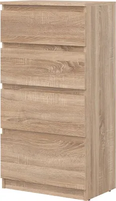 Productafbeelding van Kommode 54,5x105x35 cm REMI RM04, ladekast met 4 laden, Sonoma eikenhout