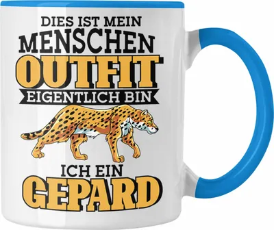 Produktbild von Trendation - Lustige Gepard Tasse Spruch Kostüm Geschenkidee (Blau)
