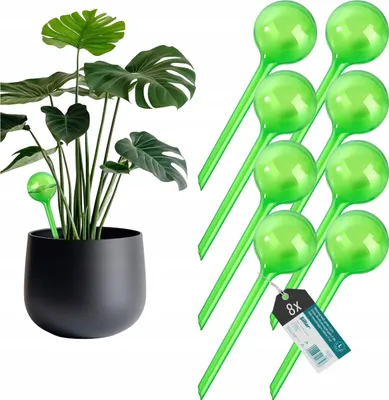 Produktbild von Sillar 8x Bewässerungsbälle für Pflanzen 250 ml Grün – Selbstbewässerung für Topfpflanzen und Blumen