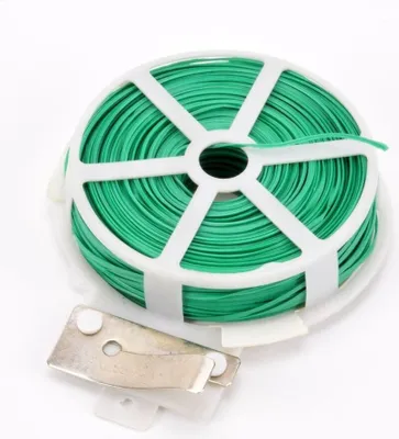 Produktbild von 50 m Bindedraht grün Gartendraht Kunststoff Ummantelt Blumen Spann Draht Cutter