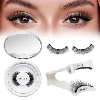 Produktbild von Magnetische Wimpern Set mit Applikator, Wiederverwendbar, Natürlicher Look, Kein Kleber