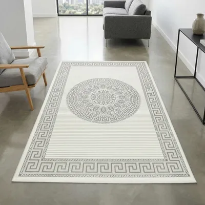 Image de Tapis d'inspiration orientale | gris anthracite Taille - 60 x 110 cm
