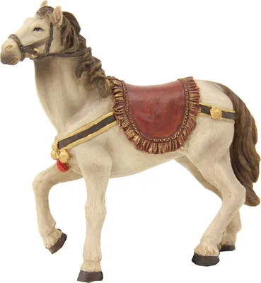 Produktbild von FADEDA Pferd  / Höhe:12 cm / handbemalt / detailgetreue Krippen Figuren - Weihnachten Tisch Dekoration Krippe Zubehör