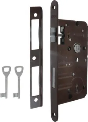 Produktbild von LOB 60/50 Einsteckschloss braun für Innentüren