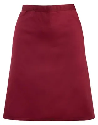 Produktbild von Premier Workwear PR151 | Bistroschürze - 70 x 50 cm - Hauswäsche: bis 60 °C - Farbe: Burgundy (ca. Pantone 216) - Größe: 70 x 50 cm