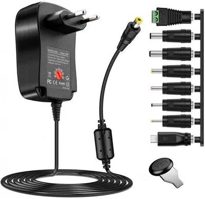 Obrázok produktu pre Univerzálny adaptér 3 V – 12 V, 30 W, nabíjačka s 8 konektormi DC