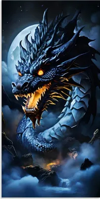 Produktbild von ARTland Wandbild Alu für Innen & Outdoor Die Wut des Drachen XVII Größe: 75x150 cm