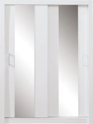Produktbild von Schiebetürenschrank / Kleiderschrank Zwalm 03, Farbe: Weiß - Abmessungen: 215 x 160 x 60 cm (H x B x T)