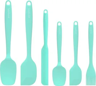 Immagine prodotto di Set di 6 spatole in silicone - Resistenti al calore fino a 427 °C - Blu - Utensili da cucina
