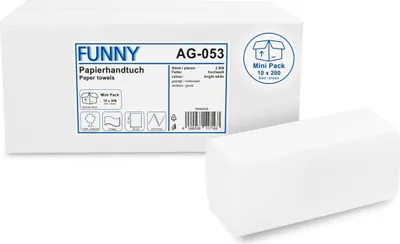 Produktbild von Funny Papierhandtücher, V/ZZ Falz, 2-lagig, hochweiß, 24x21 cm, 2000 Stück