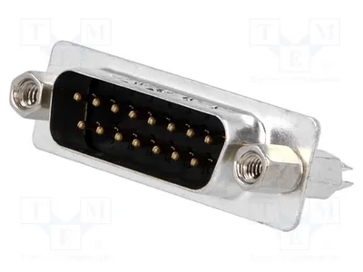 Produktbild von 1x D-Sub gerade männlich PIN: 15 , Buchse  THT L717SDAH15POL2RM8 D-Sub-Stecker und