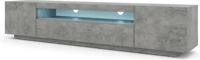 Obrázek produktu pro TV skříňka LOWBOARD 200 cm TV stolek TV komoda HiFi stolek betonový LED osvětlení