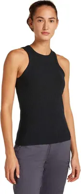 Produktbild von Icebreaker Merino Rib Lotus Ärmelloses Baselayer Schwarz XL Frau Schwarz XL