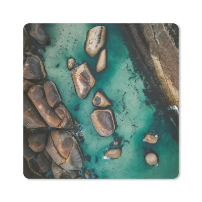 Produktbild von MuchoWow® Mauspad Mousepad Wasser - Steine - Meer 30x30 cm - Mousepads - Maus Mat - Pad - Mausunterlage - Gaming