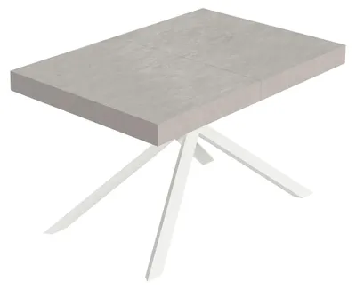 Immagine prodotto di Tavolo Allungabile 140/224x80Cm Niket Cashmere Gambe Bianche