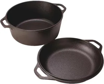 Productafbeelding van Gusseisen Dutch Oven, 2-in-1, voorbehandeld, 30 cm, geschikt voor stoofgerechten