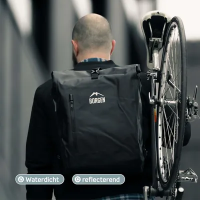 Image de Sacoche de vélo pour porte-bagages, 25 litres, étanche, avec bandoulière, pour vélos