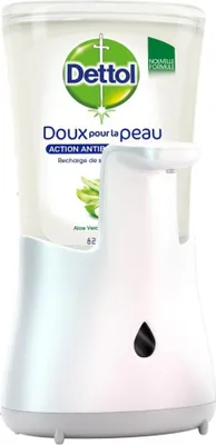 Obrázok produktu pre Dettol - Automatický dávkovač mydla - No-Touch Silver s Aloe Vera - 250 ml - 1 kus