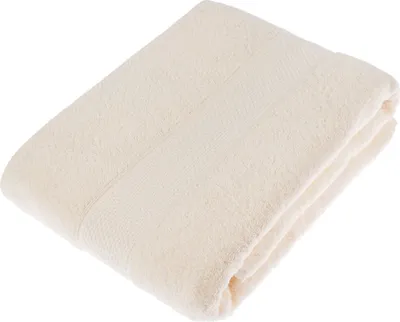Produktbild von HOMESCAPES Frottee Badetuch 100% Baumwolle Handtuch 100x150cm – creme