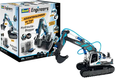 Produktbild von Adventskalender Engineers Hydraulischer Bagger, Revell Engineers - Bauen, Forschen, Entdecken
