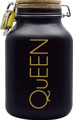 Produktbild von Spardose Geld Geschenk Ideen Queen Design1 Schwarz Größe XXL 3 Liter
