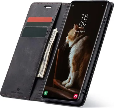 Image de SPACECASE Etui portefeuille pour Galaxy S10 Noir