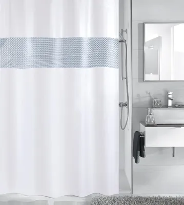 Produktbild von Kleine Wolke Duschvorhang Schneeweiß Twin 200x180 cm Polyester