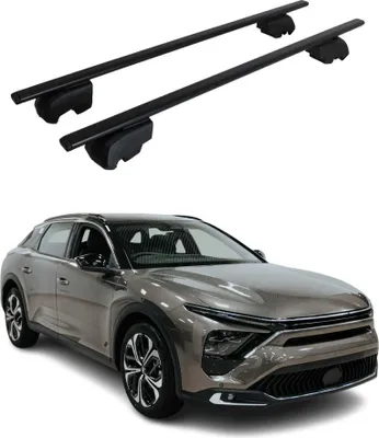 Image de Barres de toit Transversales pour Citroen C5 X I 2022-2025 Noir 2 pcs ABE