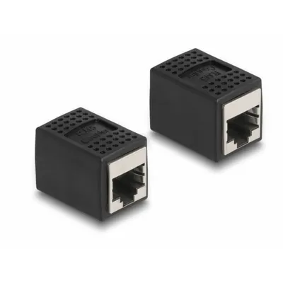 Produktbild von Delock Adapter RJ45 Buchse zu RJ45 Buchse Cat.6A schwarz