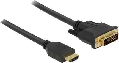 Image de DELOCK Kabel HDMI > DVI 24+1 bidirektional  2.00m schwarz