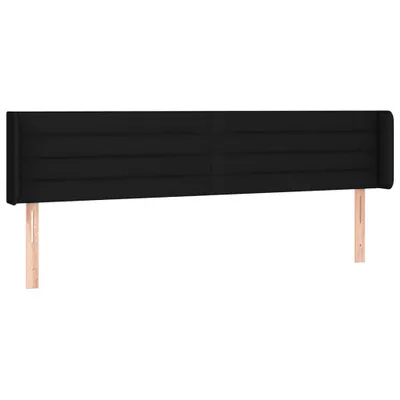 Obrázok produktu pre vidaXL Čelo postele s ušami čierne 183x16x78/88 cm Látka