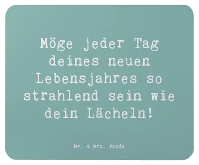 Produktbild von Mr. & Mrs. Panda Mouse Pad Spruch 80. Geburtstag Freude - Meeresbrise - Geschenk, Glückwunsch, computer mauspad, Mousepad, Happy Birthday, mousematte, wertvoll, laptop