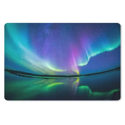 Produktbild von MuchoWow® Mauspad Mousepad Nordlicht - Sternenhimmel - Reflexion 27x18 cm - Mousepads - Maus Mat - Pad - Mausunterlage - Büroartikel - Desk Matten