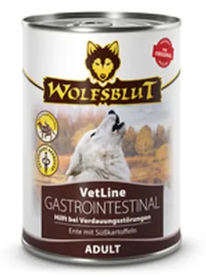 Obrázek produktu pro Wolfsblut VetLine Gastrointestinal, Dospělý jedinec, Jakékoli plemeno, Kachna, Sladké brambory, 395 g