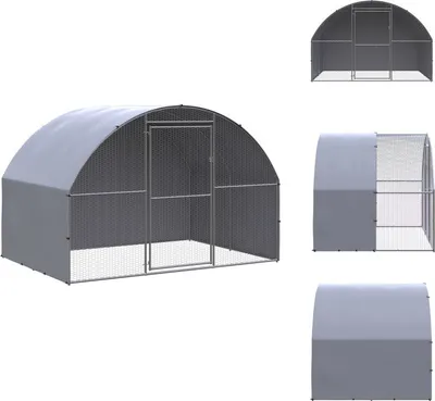 Zdjęcie produktu dla vidaXL Kurnik zewnętrzny 3x2x2 m Stal ocynkowana - Siedliska i wybiegi dla małych zwierząt