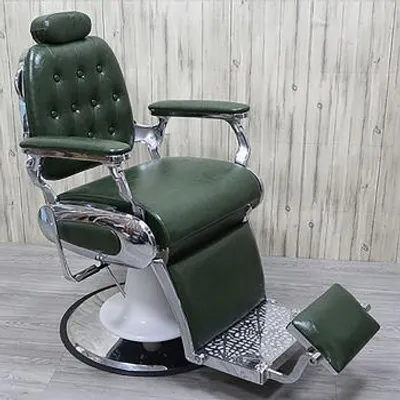 Produktbild von 360Home Vintage Drehstuhl Stuhl Rückenlehne Design Coiffeurstuhl D Grün