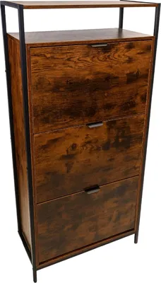 Zdjęcie produktu dla Komoda ciemny brąz wąska na buty BEGRYF 60x30x130