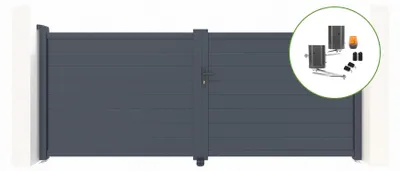 Produktbild von Flügeltor elektrisch 3,5m EIGER H.140cm + Drehtorantrieb BUNKER B500