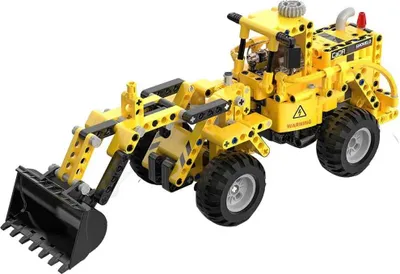 Produktbild von Deqube 2 In 1 Bagger-bulldozer-bau-spiel 693 Stücke Mehrfarbig Mehrfarbig One Size