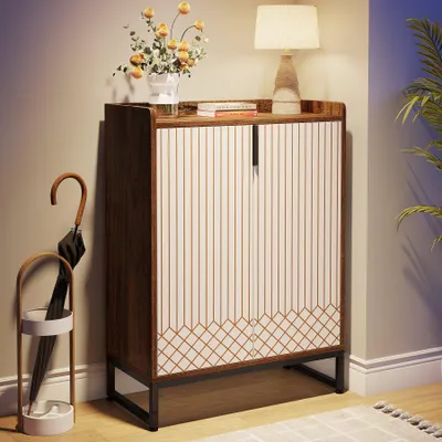 Image de Armoire à chaussures - Rangement à chaussures - Meuble à chaussures - Étagère à chaussures - Tiroir à chaussures - Autoportant - Gain de place