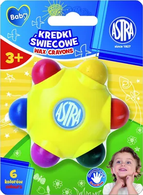 Produktbild von Astra Wachsmalstifte, 6 Farben, für Babys, Weihnachten
