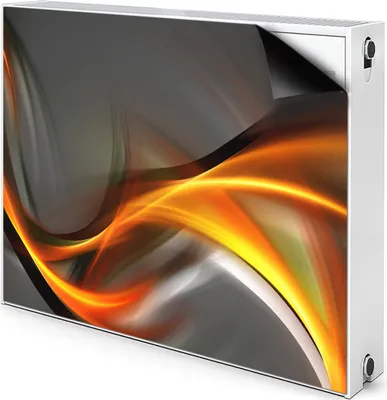 Obrázok produktu pre Magnetický kryt ohrievača Kryt ohrievača 110x60 cm - Abstraction, oranžová
