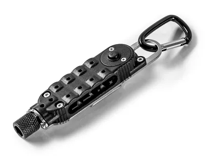 Produktbild von Gadget Master Werkzeugset, Schraubendreherbits, 10mm Schraubenschlüssel, LED-Lampe, Karabiner