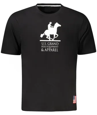 Produktbild von Elegantes Schwarzes Herren T-Shirt mit Rundhals und Print-Design