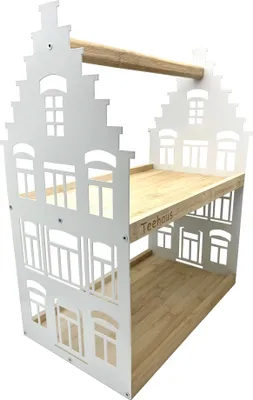 Produktbild von UNUS® Etagere Teehaus 2 Etagen mit Griff Serviertablett aus Holz und Metall