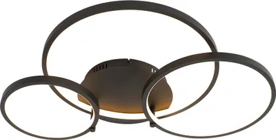 Zdjęcie produktu dla Inteligentna lampa sufitowa czarna 3-światłowa z pilotem - Rondas